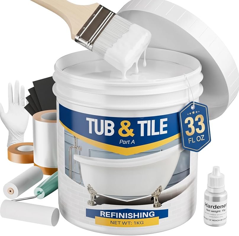 Tile Paint Tub & Tile Refinishing Kit – 33oz