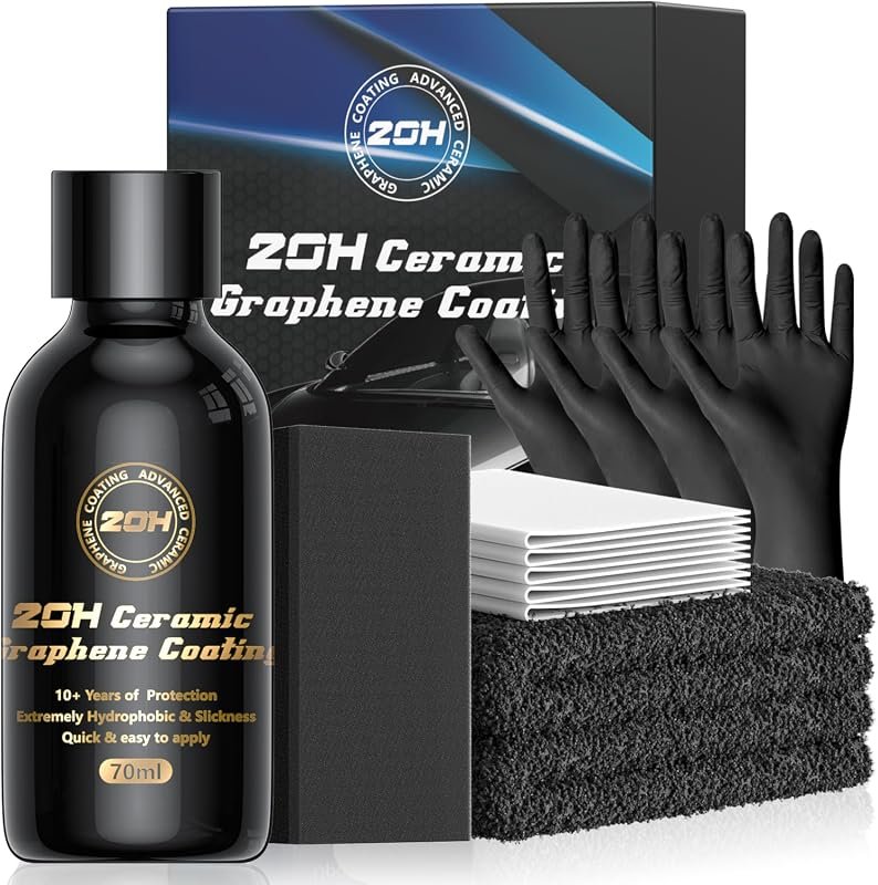 20H Professional Graphene Ceramic Coating for Cars, 70ml – 10+ Years P