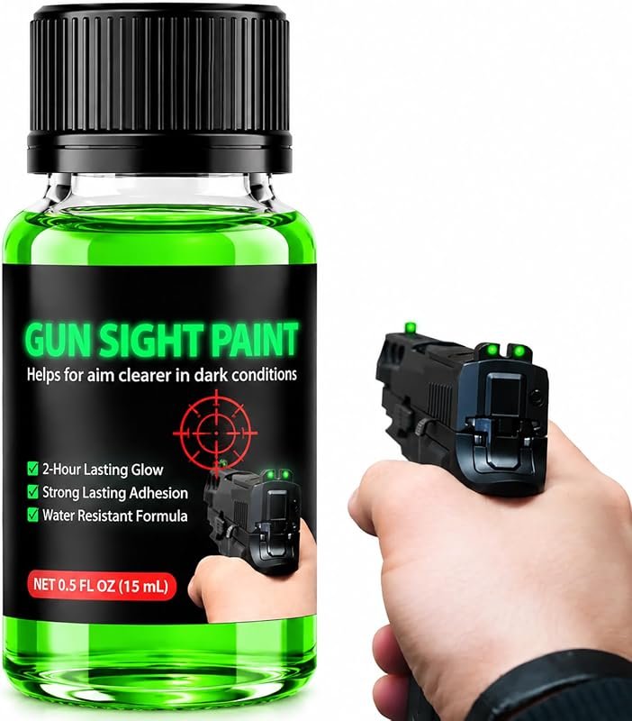 Gun Sight Paint for Easier Markings in Low Light, Green, 15 mL