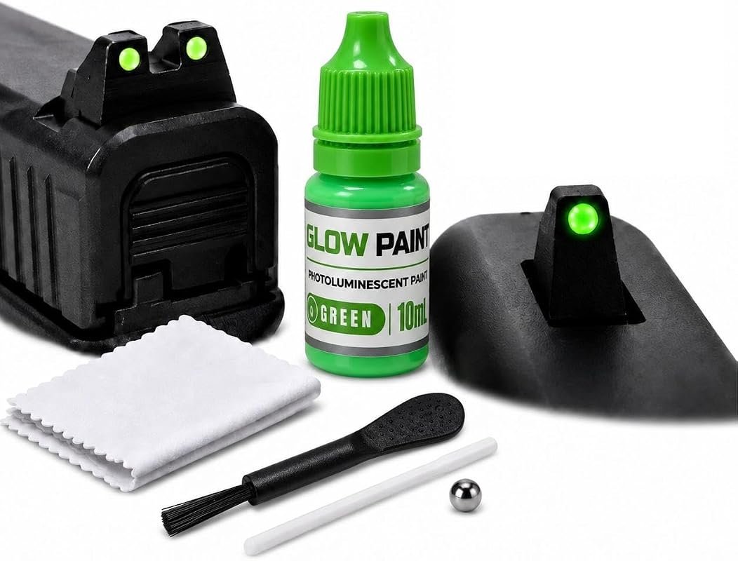 Glow-On Tritium Gun Sight Paint: Glow in the Dark Acrylic with Green G